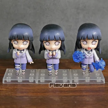 

Anime Naruto Shippuden Hyuuga Hinata Q Version PVC Figures Toys Dolls 3pcs/set
