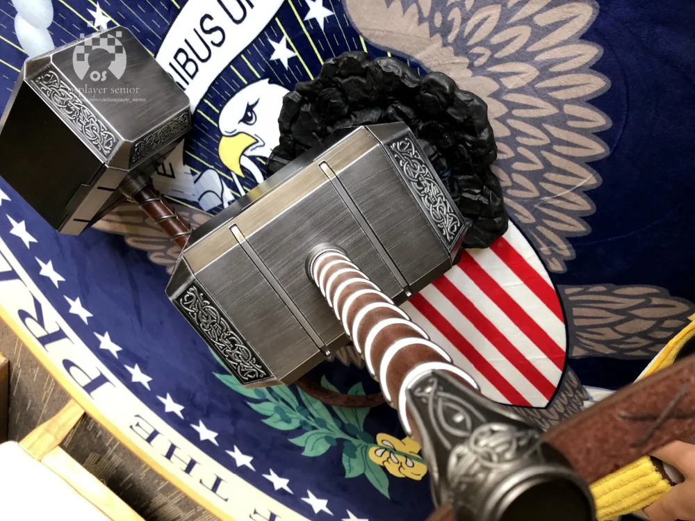 Тор молот Мьёльнир с подставкой база косплей Хэллоуин подарок реквизит коробка для монет ABS пластик