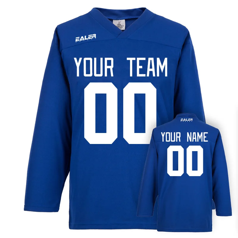 Coldоткрытом воздухе хоккейные майки для тренировок костюм с вашим именем и номером и именем команды многоцветный - Цвет: Синий