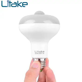 

Litake E27 9W 18 LED PIR Motion Sensor Bulb, Warm White