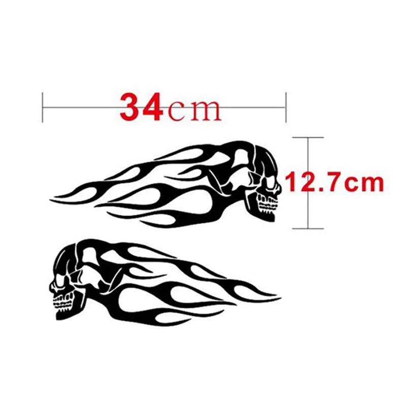 

Customizable Flame Sticker Skull Sticker Decals Motorcycle Gas Tank Vinyl Stickers Laptop Car Accessories Decorative Decal