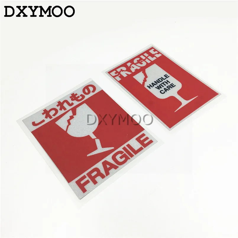 Warning FRAGILE Car Stickers 3M Reflective HANDLE WITH