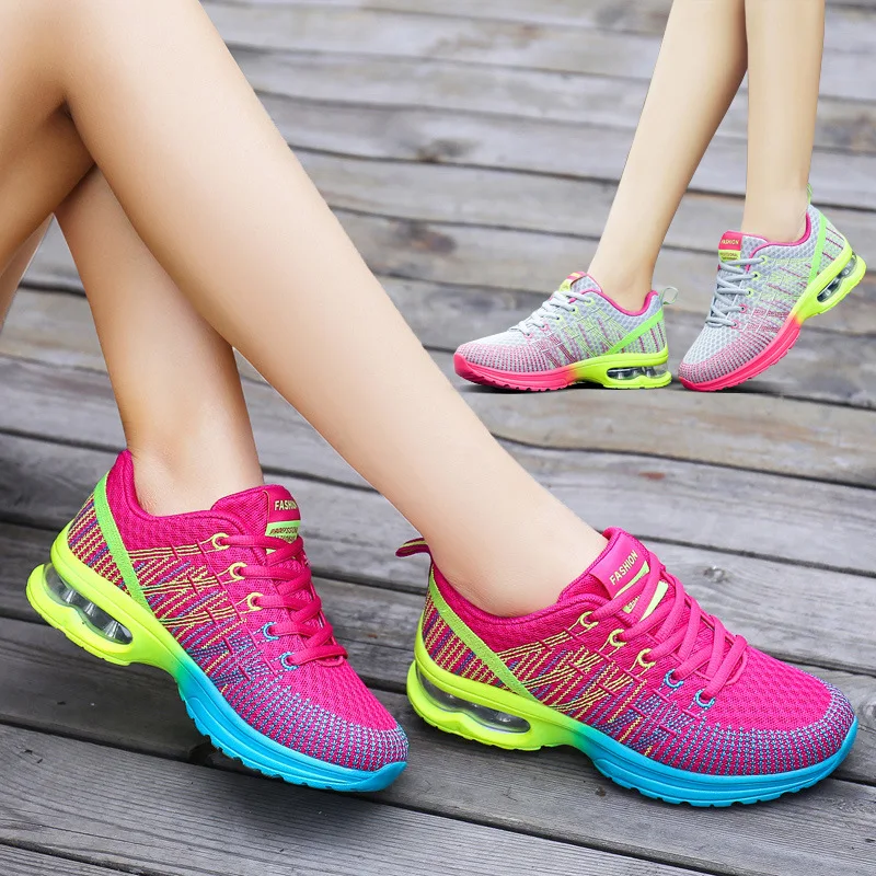 

Tleni 2019 spring new sports shoes women's breathable mesh air cushion shoes casual running shoes lightweight sneakers ZD-92