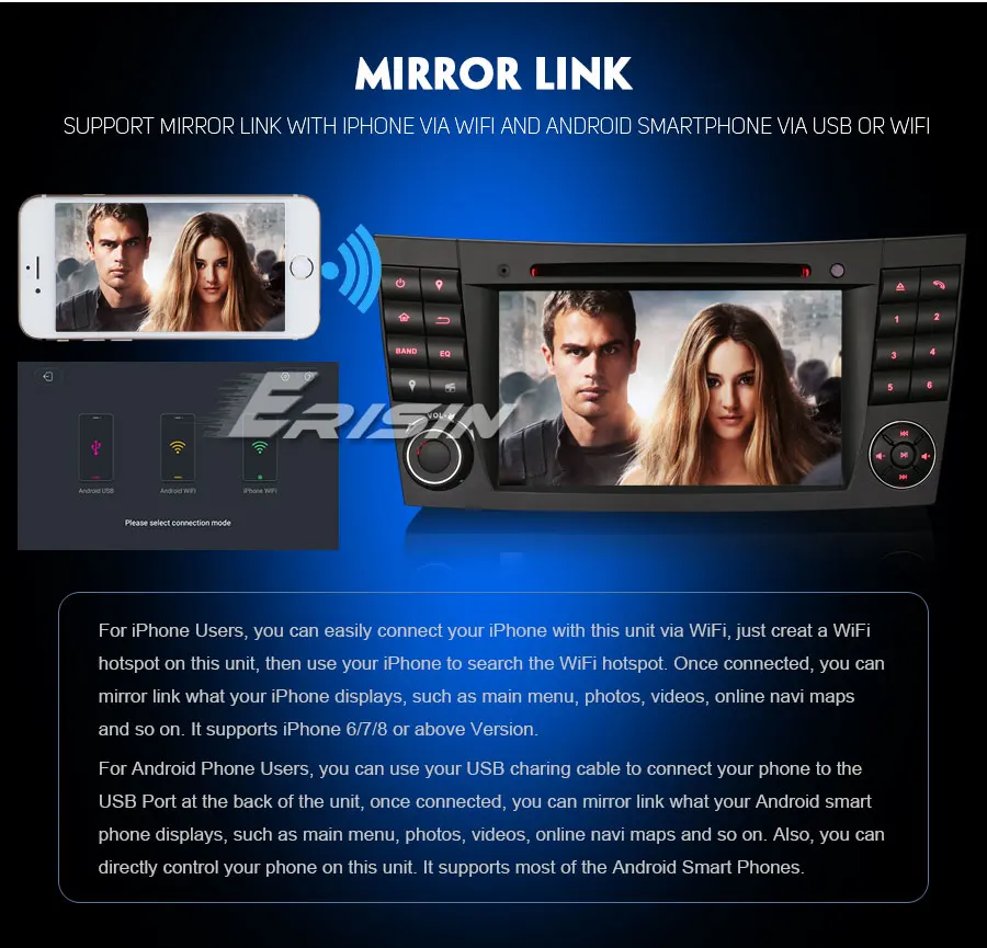 Clearance Erisin ES7980E 7" Android 9.0 Car Stereo GPS DAB+ CD Canbus SatNav for Mercedes E/CLS/G W211 W219 W463 11