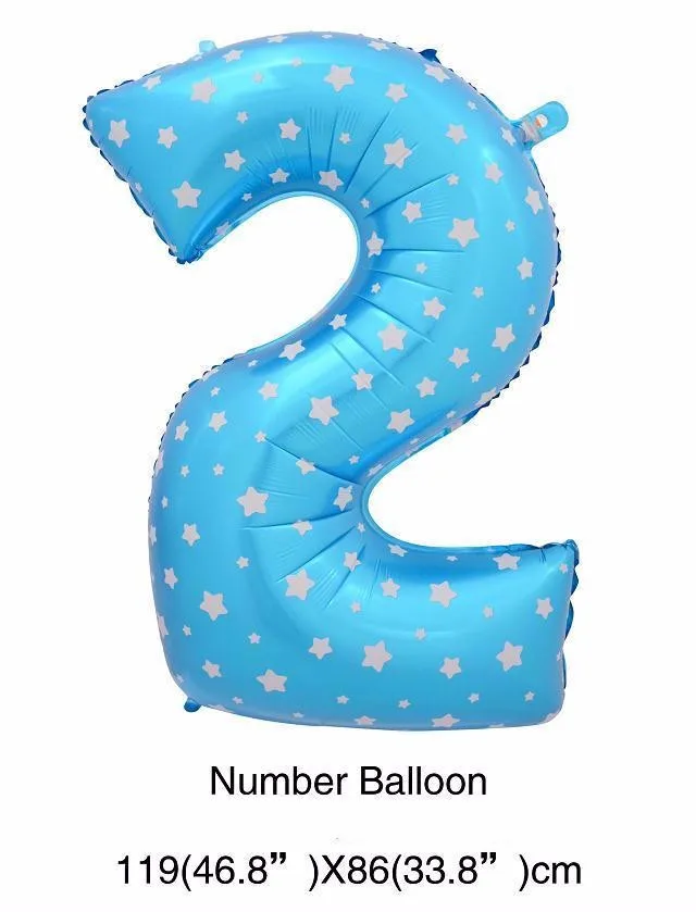 40 дюймов номер фольга шарики Свадебные украшения день рождения сердце цифра надувной гелий количество балоны товары для праздника - Цвет: Blue 2