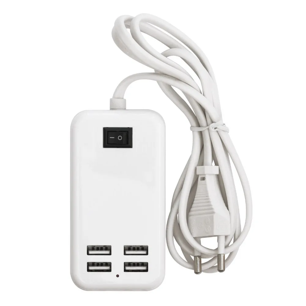 

15W USB desktop charger 5V/3A USB ports desktop wall charger 1.5m line/4 USB HUB AC charger with EU/US 2 Pin Power Adapter