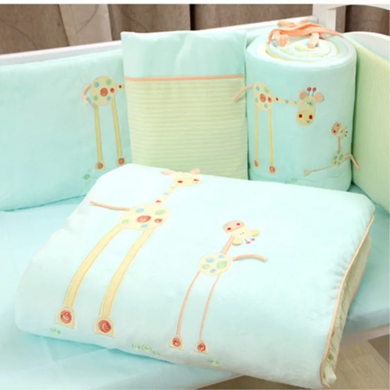 7pcs Cotton Baby Bedding Set Jackbebe Crib Bedding Set For Newborns