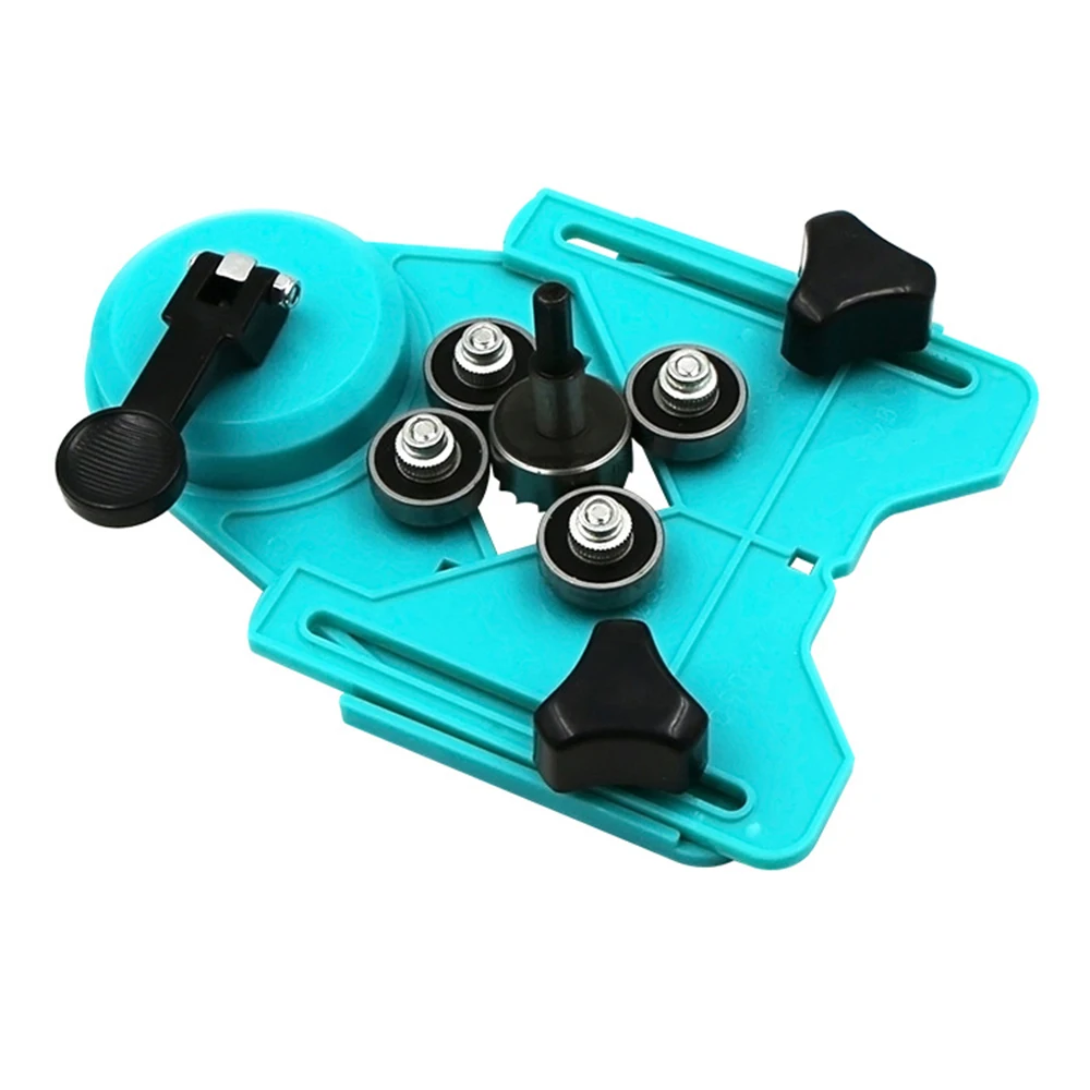 Tile Punch Locator 4 80MM Glass Marble Perforated Hole Fixer Rubber Suction Cup Tile Locator