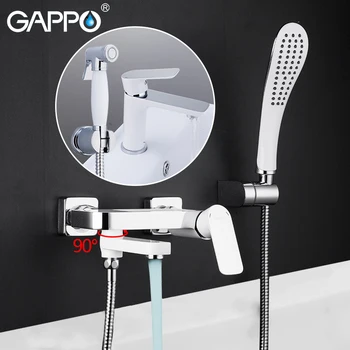 

GAPPO basin faucet bathroom basin mixer tap waterfall deck mounted white water mixer taps basin faucet mixer torneira