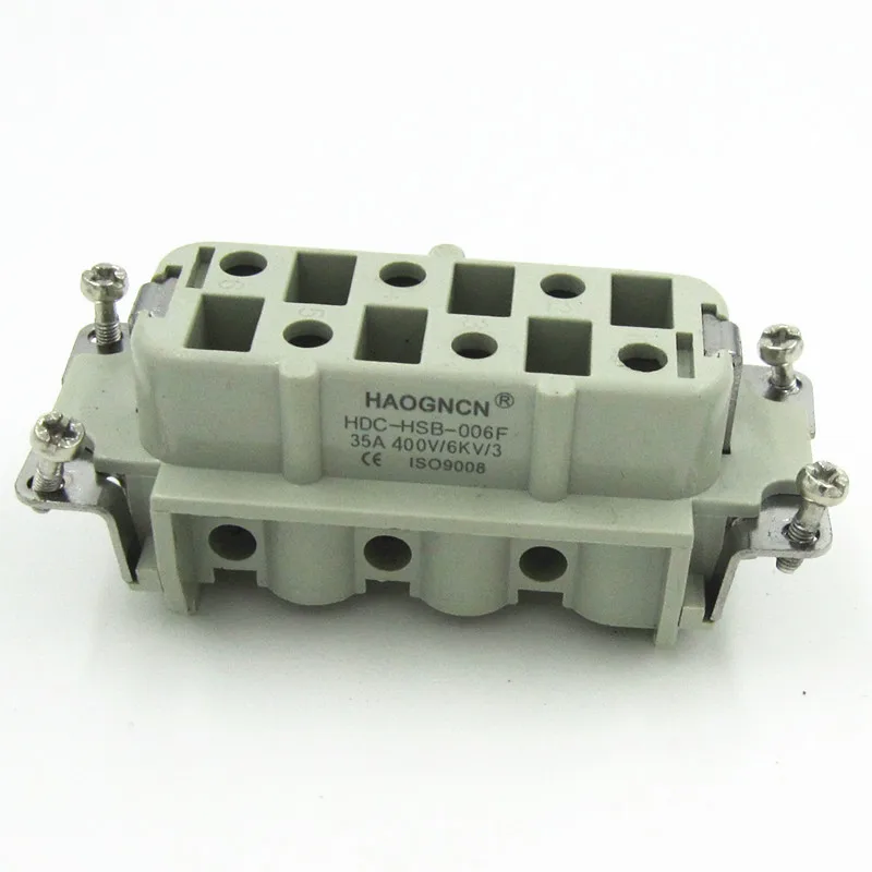 HDC-HSB-006F сверхмощный Соединительный СОЕДИНИТЕЛЬ 6 pin 35A Femal LinkRectangle авиационный