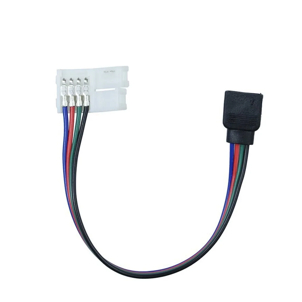 Светодиодная лента RGB световые коннекторы 10 мм 4 Pin без паяльного кабеля плата PCB