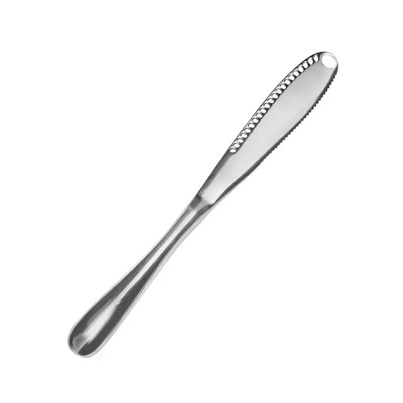 

Stainless Steel Butter Spreader Knife 3 in 1 Spreader Slicer and Butter Curler Knife with Serrated Edge