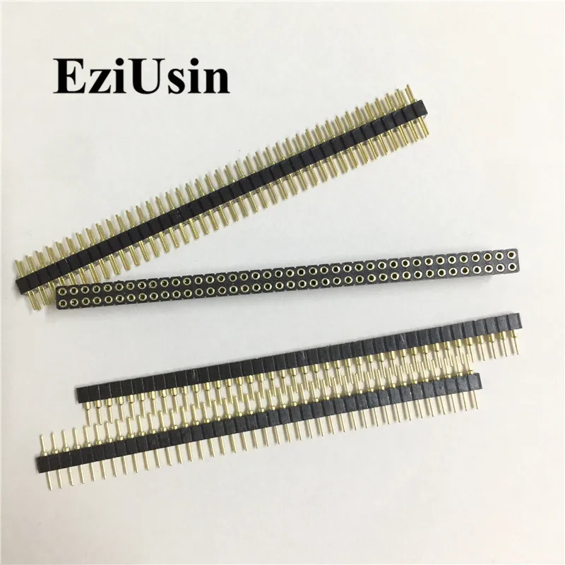 

1.27mm Pitch 1.27 Single Double Row Male Female Round Pin Header 1*50P Breakaway PCB Board colour Connector Strip Pinheader 2x50