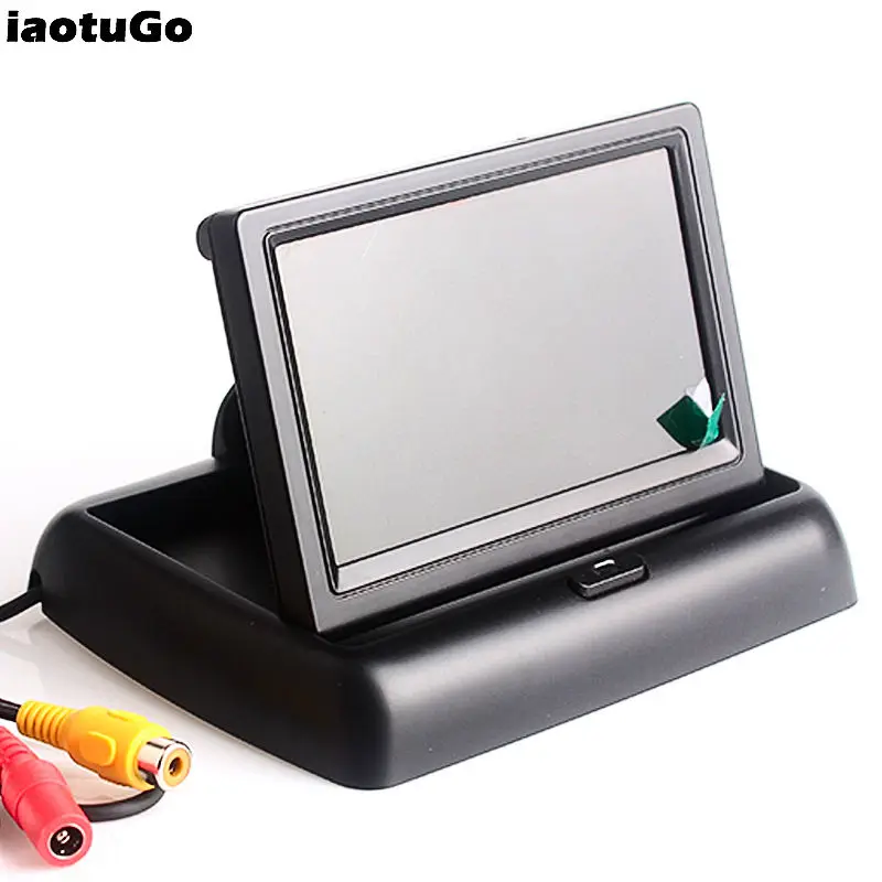 

iaotuGo 4.3 Inch LCD Car Monitor Rear View Camera Monitor For Camera Parking Assist