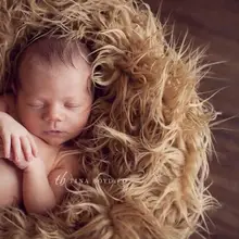 Различные Цвет 8 см длинные Искусственный мех Одеяло унисекс для новорожденных наряд для фотосессий Одеяло реквизит для фотосессии