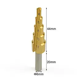 Profissional 1 шт. 4-12 мм спиральное сверло пагода Форма HSS Треугольники хвостовик металлические Сталь шаг Отверстие Резак с инструменты для