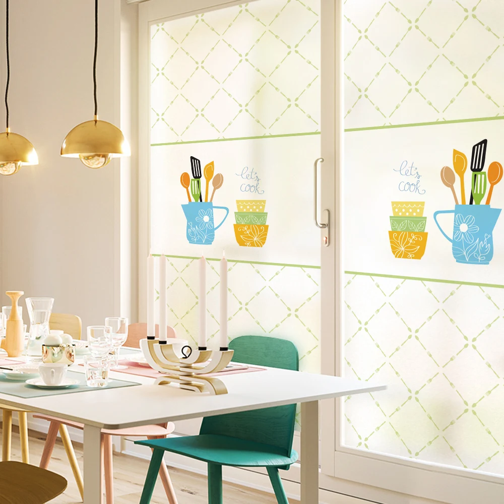 

Free Custom Static Cling Window Film Frosted Opaque Privacy Stained Glass Sticker Home Decor Digital print BLT1565 Leisure time