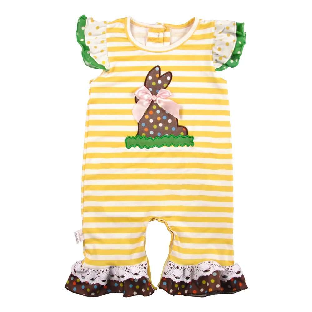 CONICE NINI Chocolate rabbit Easter Rompers Girls Clothes Infant