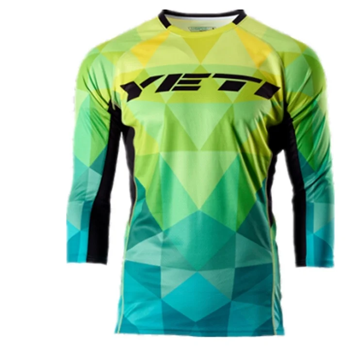 

70%sleeves Multi-color YETI Downhill Cycling Jerseys Custom Cycling DH Downhill MTB/BMX Jerseys Motorcycle Motocross Clothing J