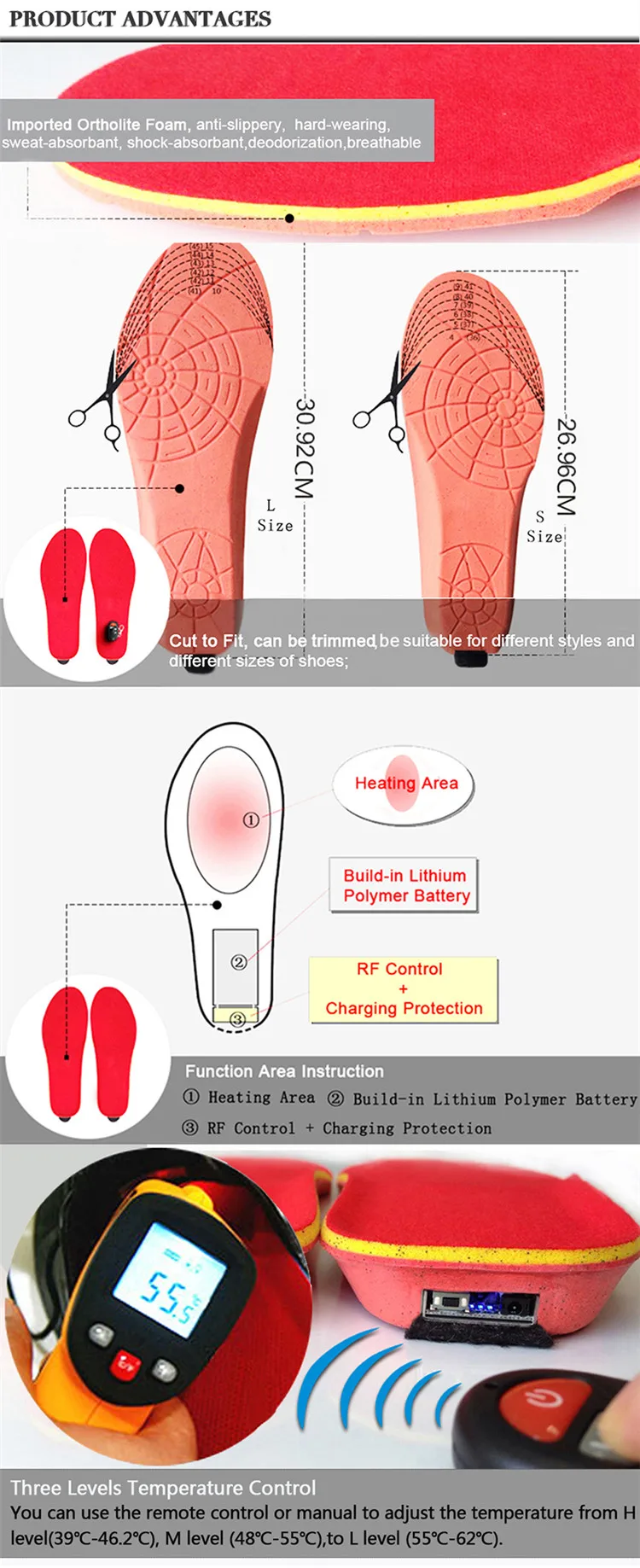 Usb электрически нагревающиеся стельки с пультом дистанционного управления для ног теплые для женщин обувь зимние уличные теплые стельки европейские размеры 35-46