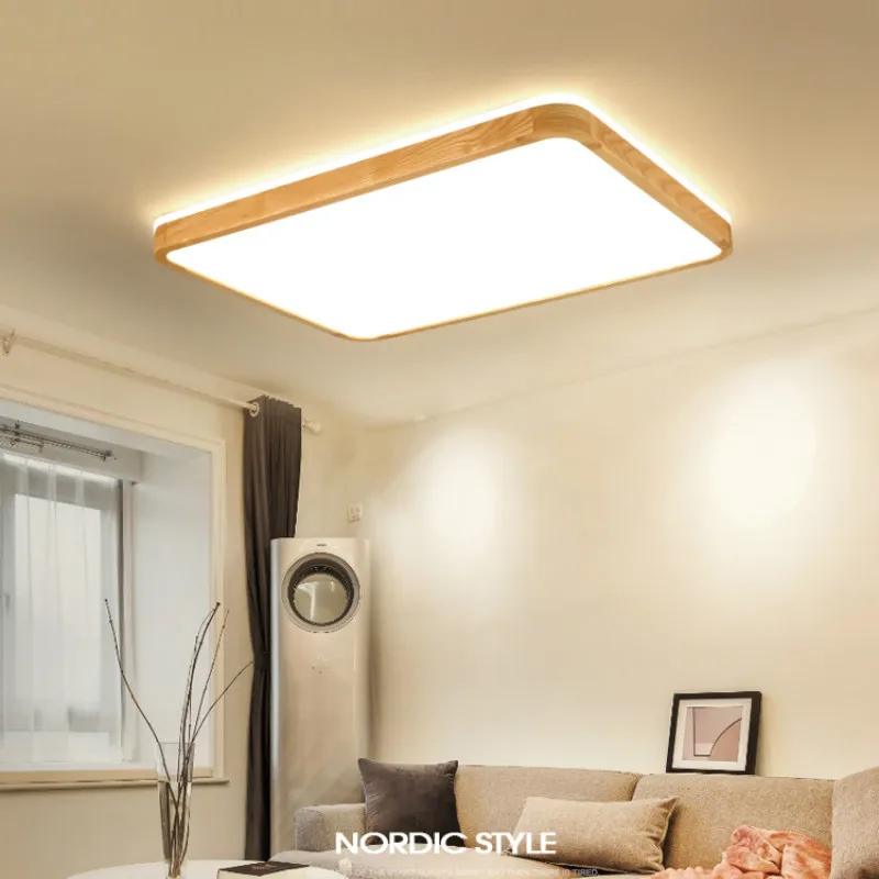 q (4)Ceiling Lights Wood