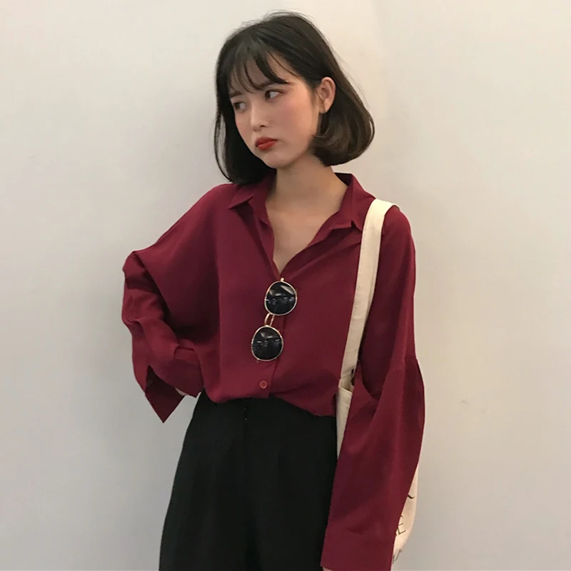 2 цвета Mihoshop Ulzzang Корейская женская модная одежда с отворотом Повседневная