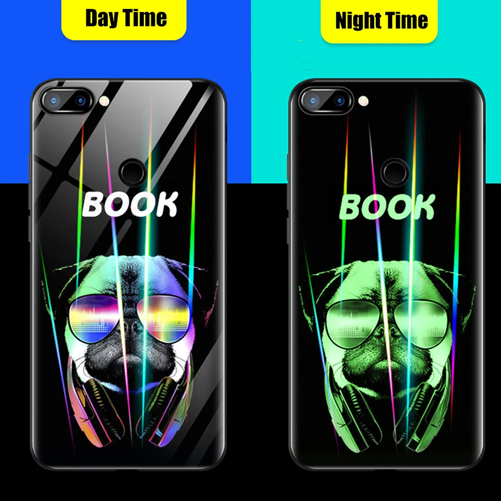 Tempered Glass Luminous Case For Xiaomi Mi 8 Lite Case on MI8 Lite Case Soft TPU Bumper Phone Cases For Xiaomi Mi 8 Lite Mi8Lite (3)