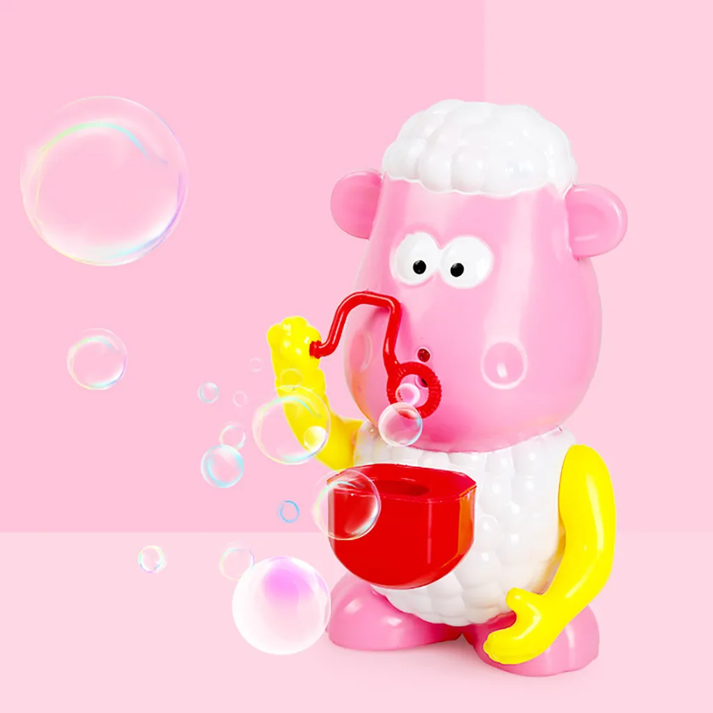 Игрушки Bubble для детей милый Овцы автоматический светодиодный Музыка пузырь машины игрушки пузыря воздуходувка вечерние летняя уличная игрушка