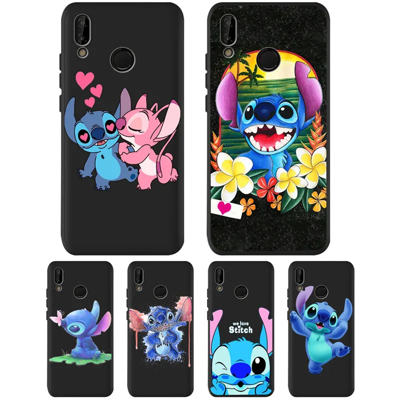 

DIY For Huawei P8 P10 P20 P30 Mate 10 20 Honor 8 8X 8C 9 V20 20i 10 Lite Plus Pro Case Cover Coque Etui Funda Stitch cartoon