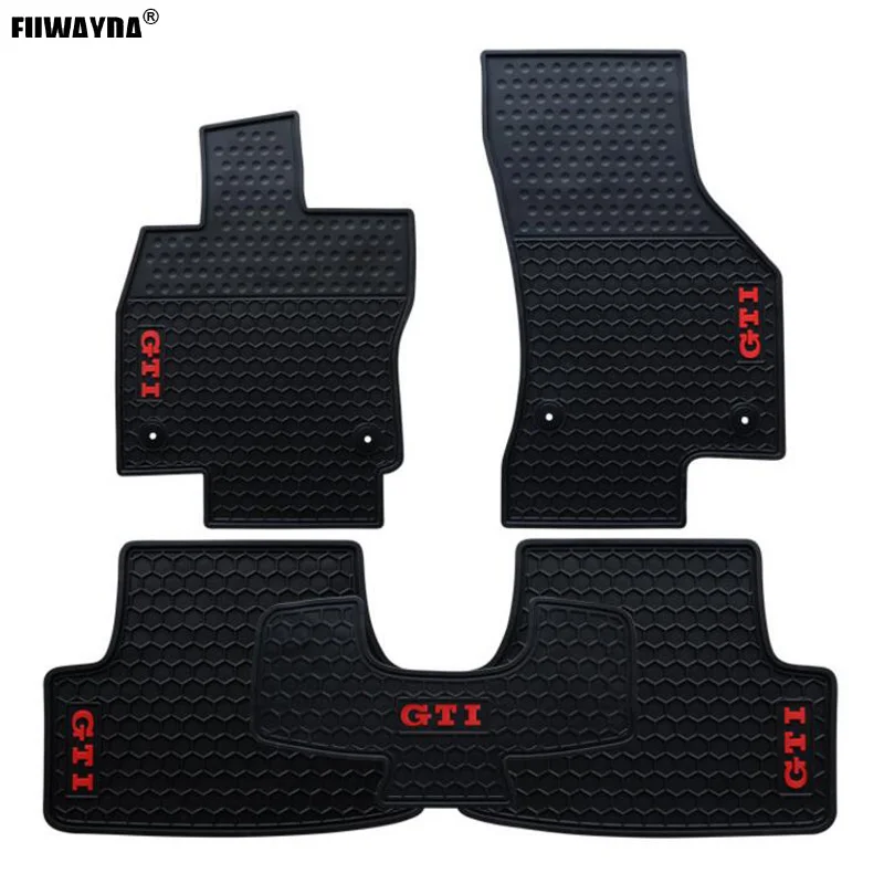 

6KG Car Antislip Slush Rubber Rear Row Floor Mats Pad Liner Carpets left-hand Drive LHD For VW Volkswagen Golf 7.5 Gen GTI