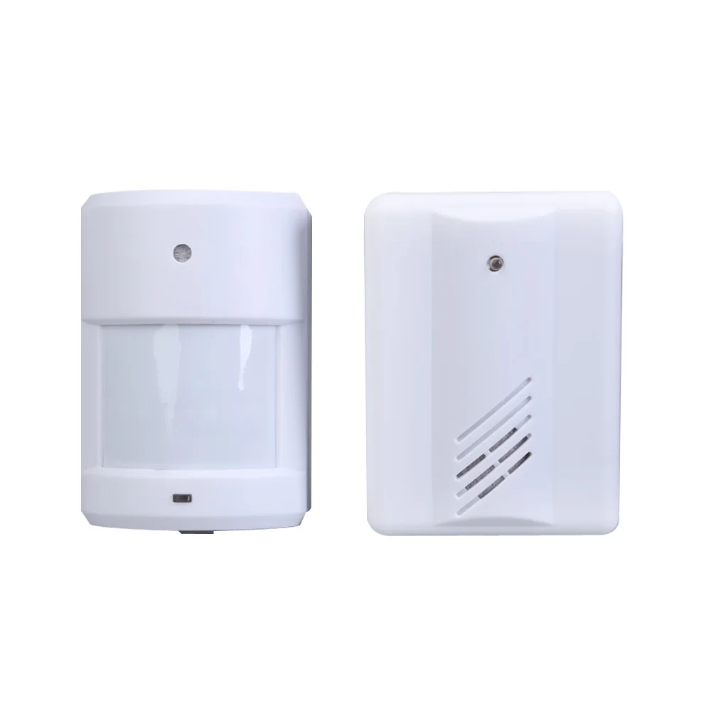 Waterproof White Wireless DoorBell Kits Infrared Monitor Sensor Detector Outdoor Transmitter Home Door Bell Waterproof White Wireless DoorBell Kits Infrared Monitor Sensor Detector Outdoor Transmitter Home Door Bell