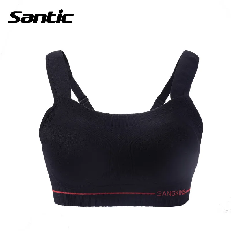 Santic Full Cup Wire Free Seamless Women Sports Bra Padded Quick dry