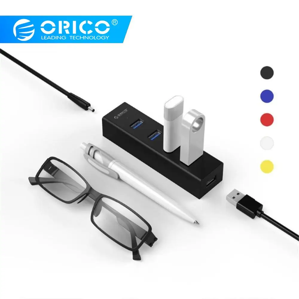 ORICO ABS 4 USB порта Высокоскоростной usb хаб 3 0 сплиттер для Apple Macbook Air ноутбук ПК черный