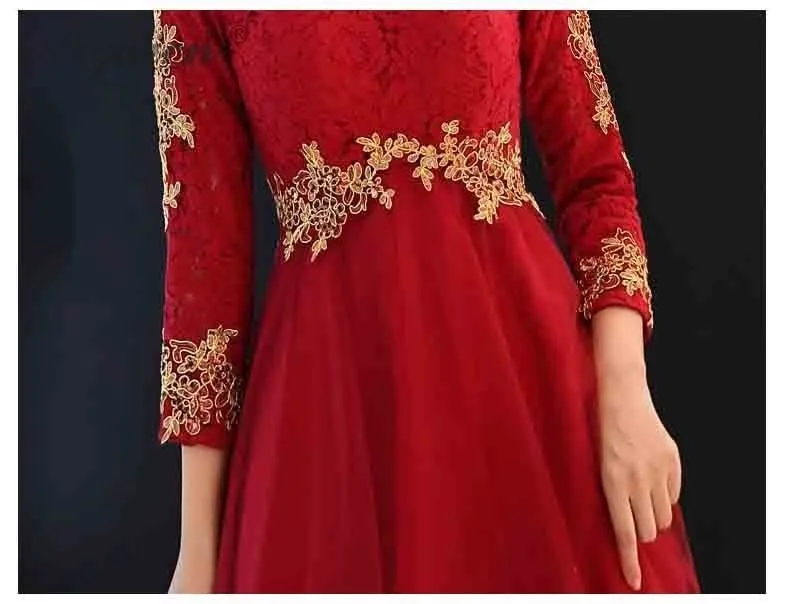 Для беременных женщин Cheongsam невесты Qipao корейский красный длинный живот вечернее платье восточные стильные свадебные платья традиционное платье