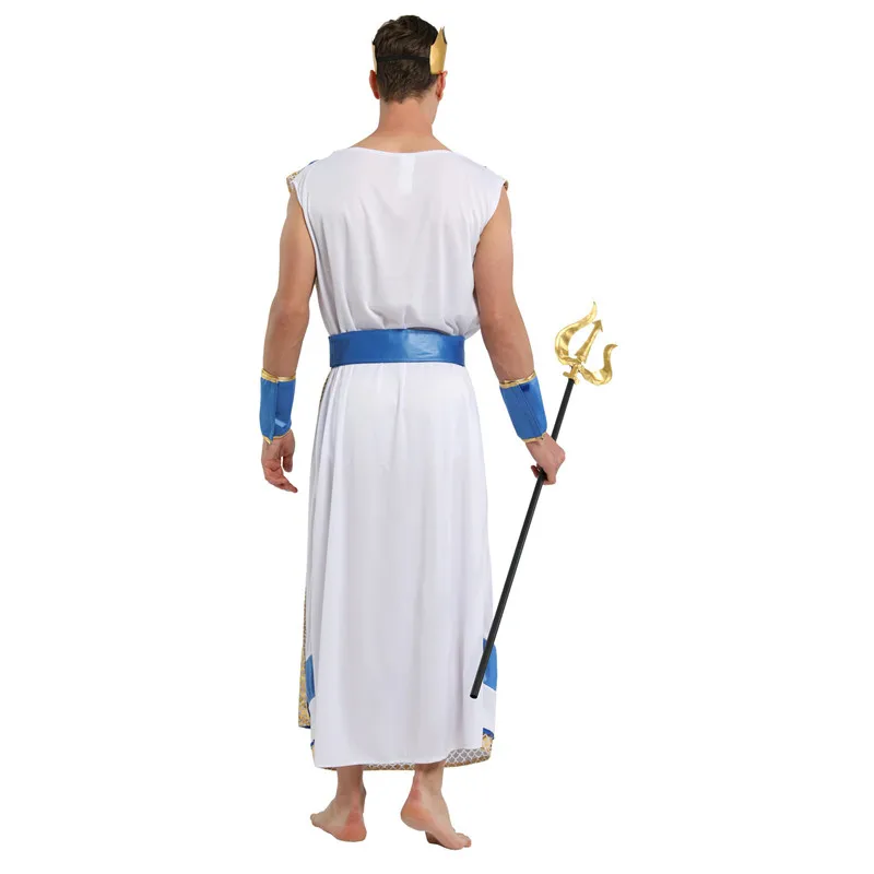 God of Sea Poseidon Costume for Halloween Carnival Christmas Masquerade Party Fancy Dress Adult Man Prince King Cosplay Clothes