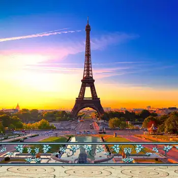 

Paris Eiffel Tower Landscape Photography Backgrounds Vinyl cloth High quality Computer printed scenic backdrop