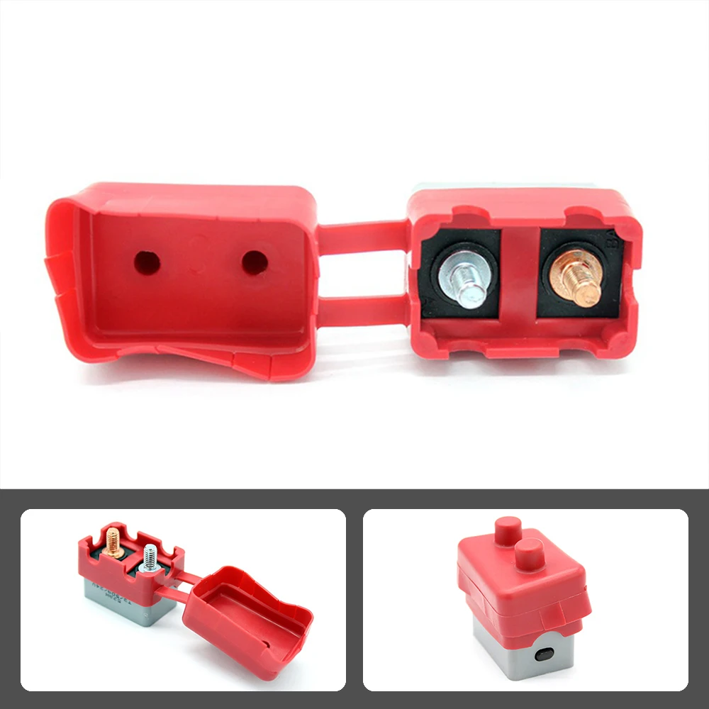 

12V 50A Auto Reset Dual Battery Fuse for Car Boat Caravan manual reset circuit breaker with Cover Protective Device Protector