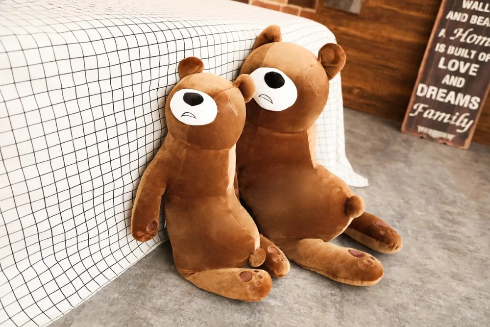 Centímetros de Dormir Urso de Brinquedo de Pelúcia Bicho de Pelúcia Urso de Pelúcia Brinquedos para Crianças Macio Travesseiro Brinquedo Casa Decoração Cama Decente 60 - 80 5 Pelúcia da vida real
