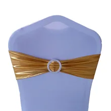 Горячая Распродажа 100 ленты из спандекса на стулья оптом серебряные, черные, фиолетовые, розовые, золотые ленты для стульев, тканевые Свадебные покрытия, Банкетный Декор