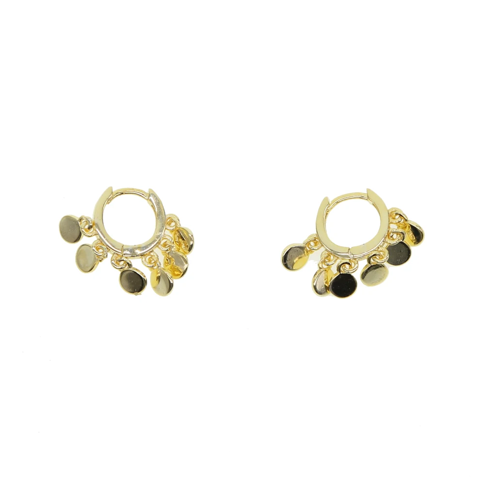 

2019 new arrived geometric charm CZ earrings mini circle hoop round plain dots charm elegance gold color women cute girl jewelry