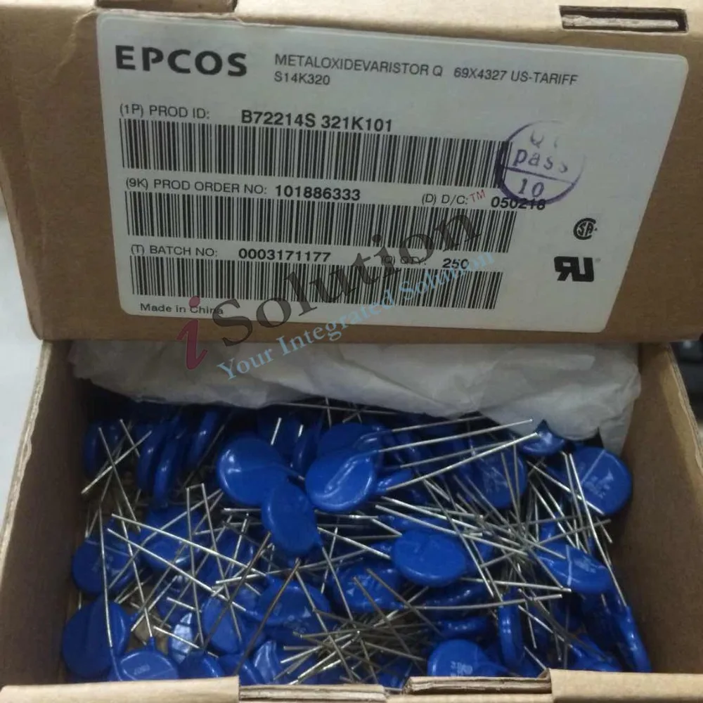 S14K320 VARISTOR 510V 4.5KA DISC 14MM B72214S 321K101 New and Original
