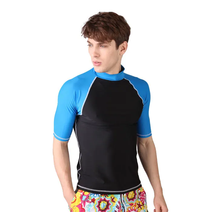 SBART Men Rashguard Lycra Top Short Sleeve Rash Guard rashguard Surf