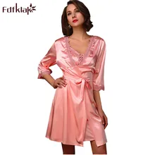 Fdfklak, бренд, халат, платье, наборы, сексуальные, весна, осень, шелковые халаты, женская одежда для сна, домашняя одежда, Lounge, ночная рубашка, женские халаты