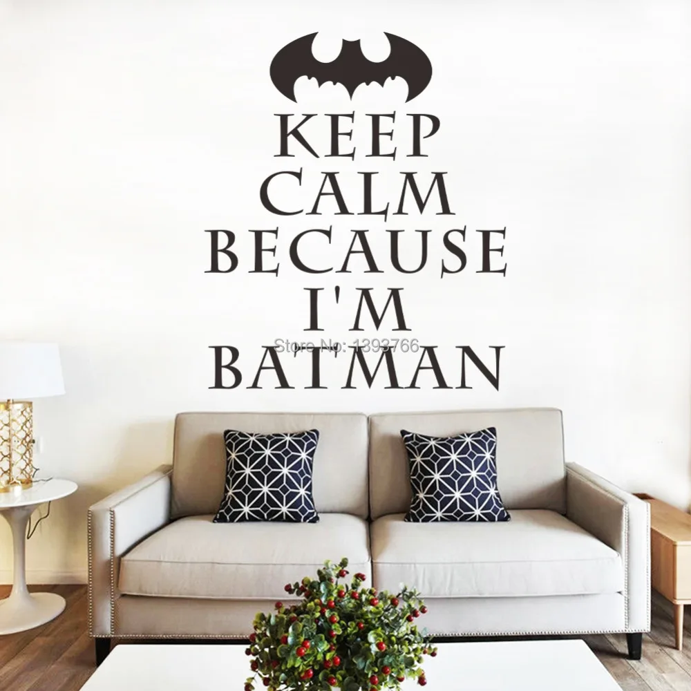 Im Batman Keep Calm Wall Art Stickers For Kids Rooms Decal DIY Home Decoration Decor Mural Decals In From Garden On Aliexpress Im Batman Keep Calm Wall Art Stickers For Kids Rooms Decal DIY Home Decoration Decor Mural Decals In From Garden On Aliexpress