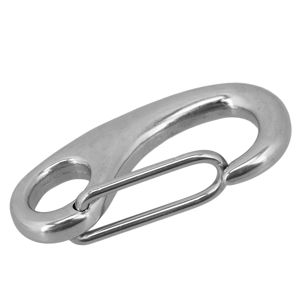 2pcs 70mm Multifunctional Stainless Steel Spring Carabiner Outdoor ...