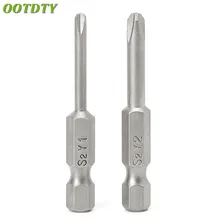 OOTDTY 2 шт. 50 мм магнитный 1/4 ''шестигранный хвостовик Tri-wing y-наконечник Отвертка Набор бит