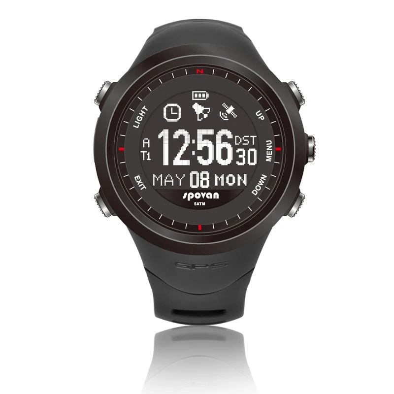 Top sports brand SPOVAN GL004 Health Series men watches GPS HRM Pedometer Altimeter Compass Sport 5ATM Outdoor fashion Watch | Наручные