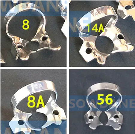 4 Pcs Set Самый популярный стоматологический резиновый зажим для плотины резиновый барьер из нержавеющей стали - Цвет: 4 Pcs Set