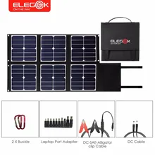 ELEGEEK 80W Foldable Solar Panel Charger SUNPOWER Portable Solar Panel with DC 18V USB 5V Output for Cellphone Laptop Power Bank