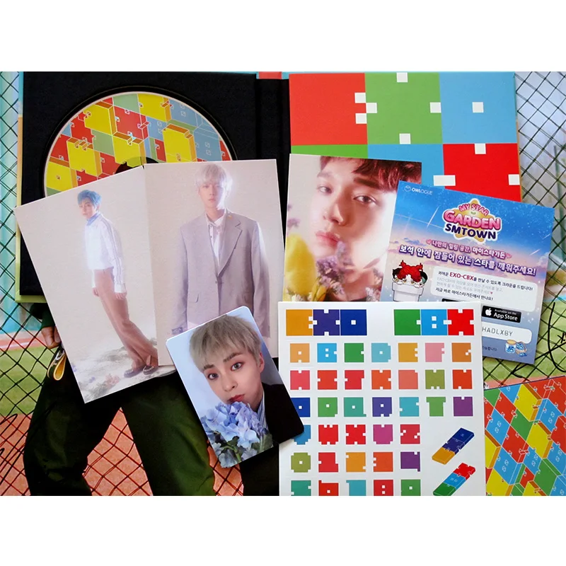 Подписанный вручную EXO-CBX альбом с автографом цветущие дни CD+ Фотокнига k-pop 042018A